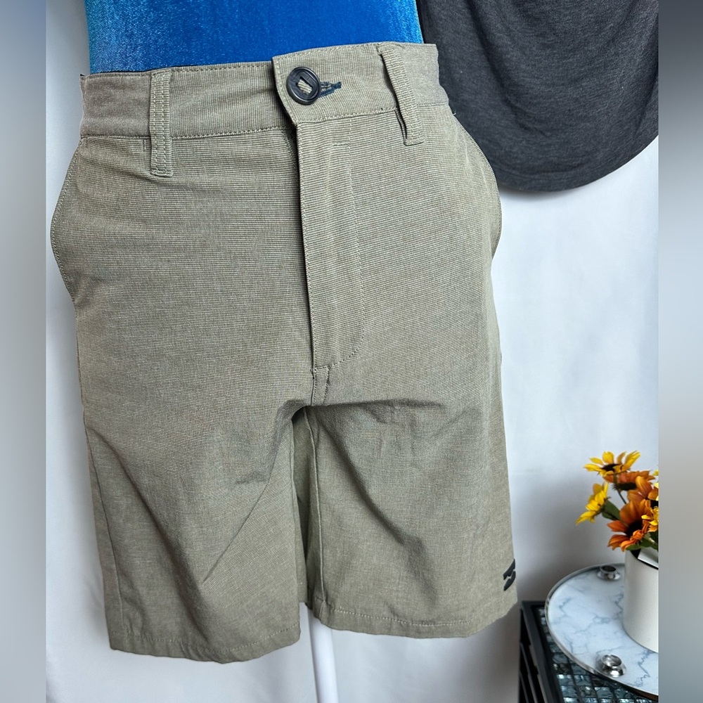 Ladies Billabong Crossfire Board Shorts in tan/Brown with Small Black Pattern